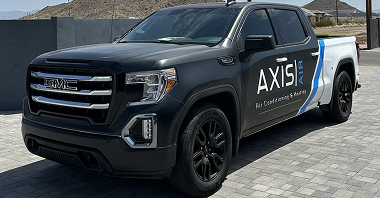 A work truck with the axis logo