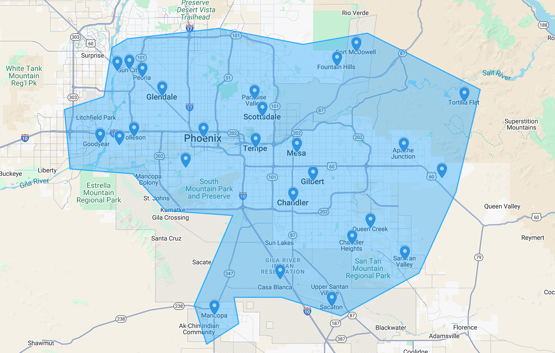 service area map