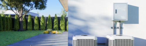 Air conditioning units outside a Mesa, AZ home